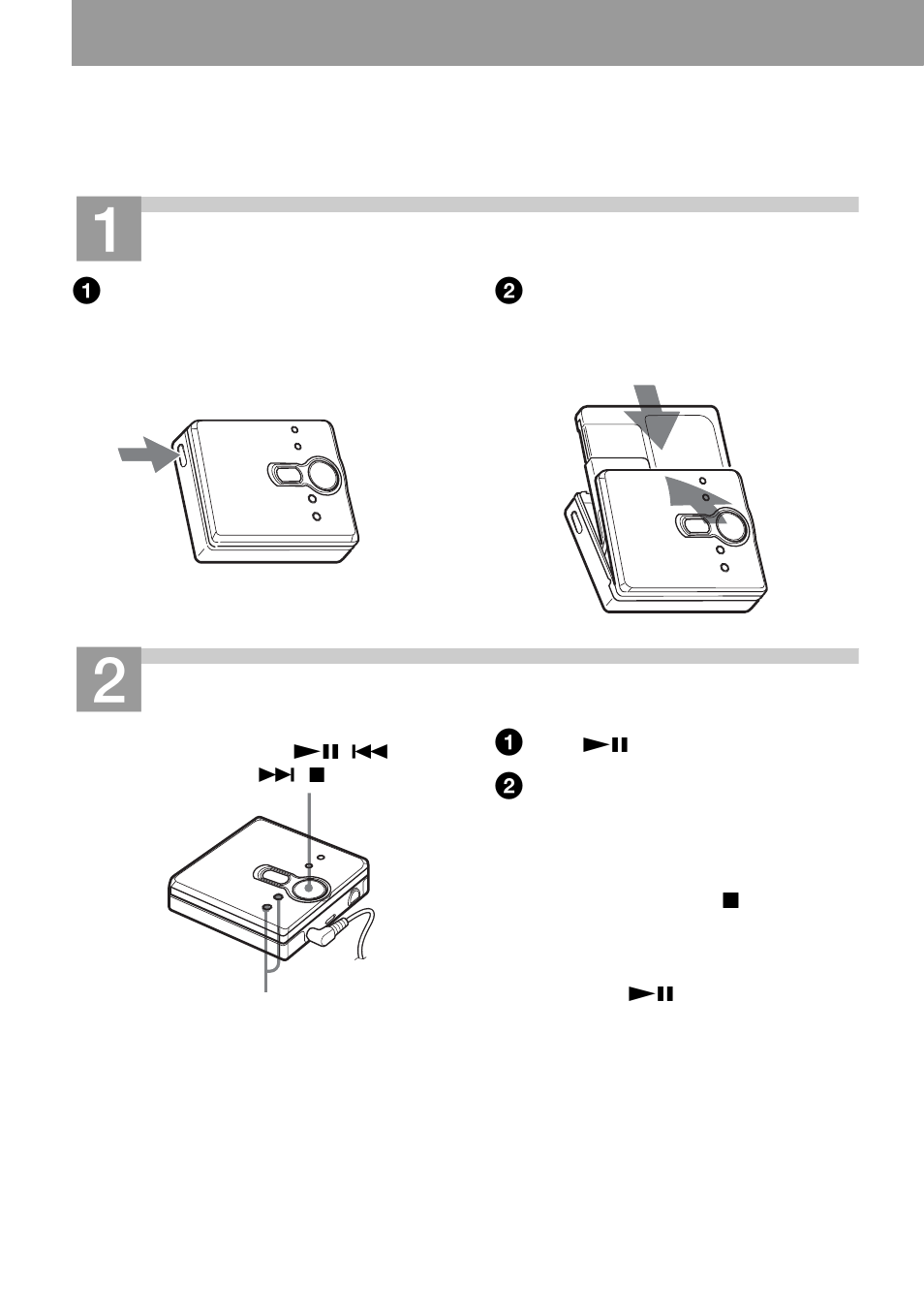 Playing an md right away, Insert an md, Play an md | Sony MZ-NE410 User Manual | Page 16 / 68