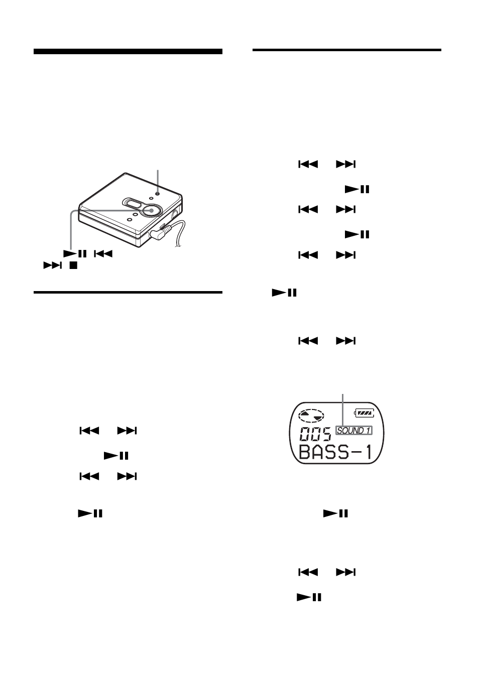 Adjusting treble or bass (digital sound preset), Selecting the sound quality, Adjusting the sound quality | Sony MZ-NE410 User Manual | Page 19 / 68