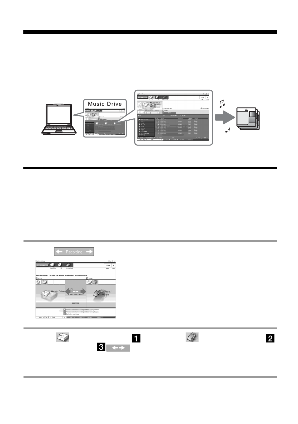 Checking out audio files to the net md, Transferring audio data from your computer to the, Net md (check-out) | Sony MZ-NE410 User Manual | Page 44 / 68