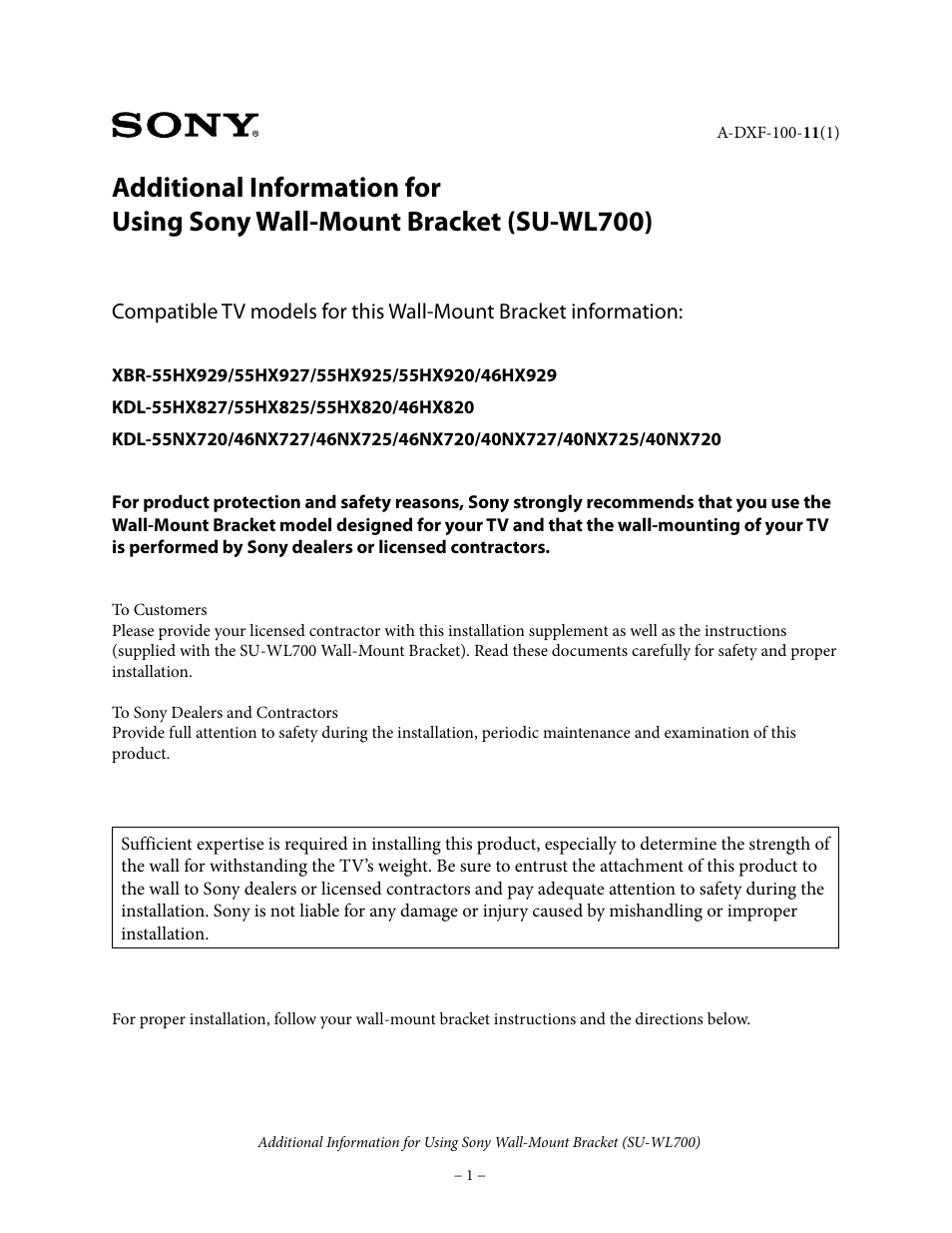 Sony MINILUME LA5300 User Manual | 5 pages