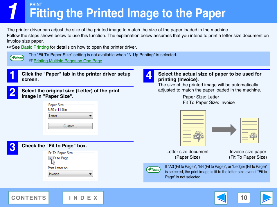 Fitting the printed image to the paper | Sony FO-2080 User Manual | Page 10 / 41