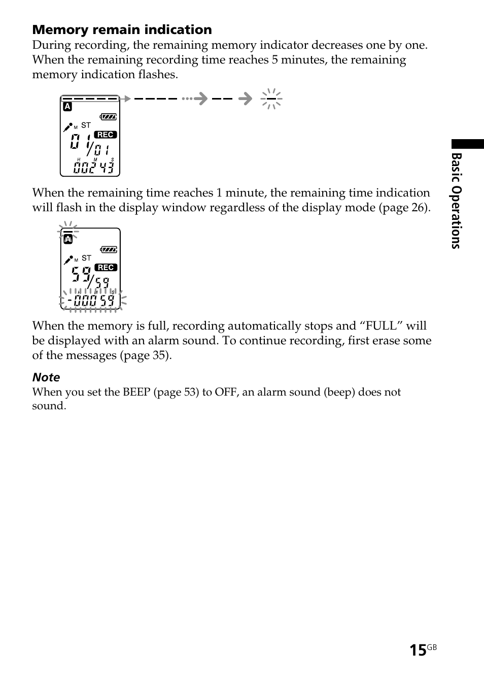 Sony ICD-ST20 User Manual | Page 15 / 68