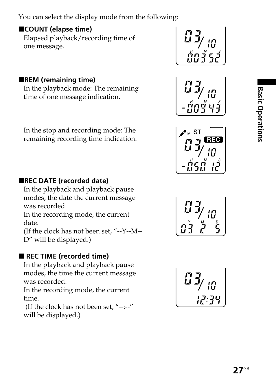 Sony ICD-ST20 User Manual | Page 27 / 68