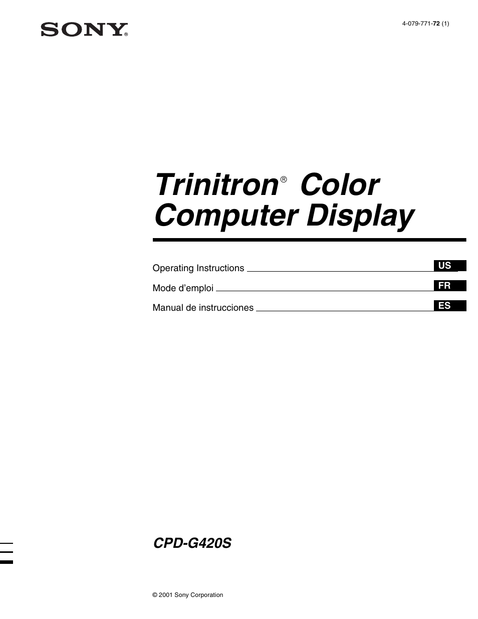 Sony CPD-G420S User Manual | 64 pages