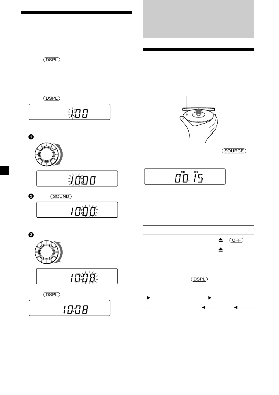 Reproductor de discos compactos, 6ajuste del reloj, Reproducción de un cd | Sony CDX-3250 User Manual | Page 22 / 68