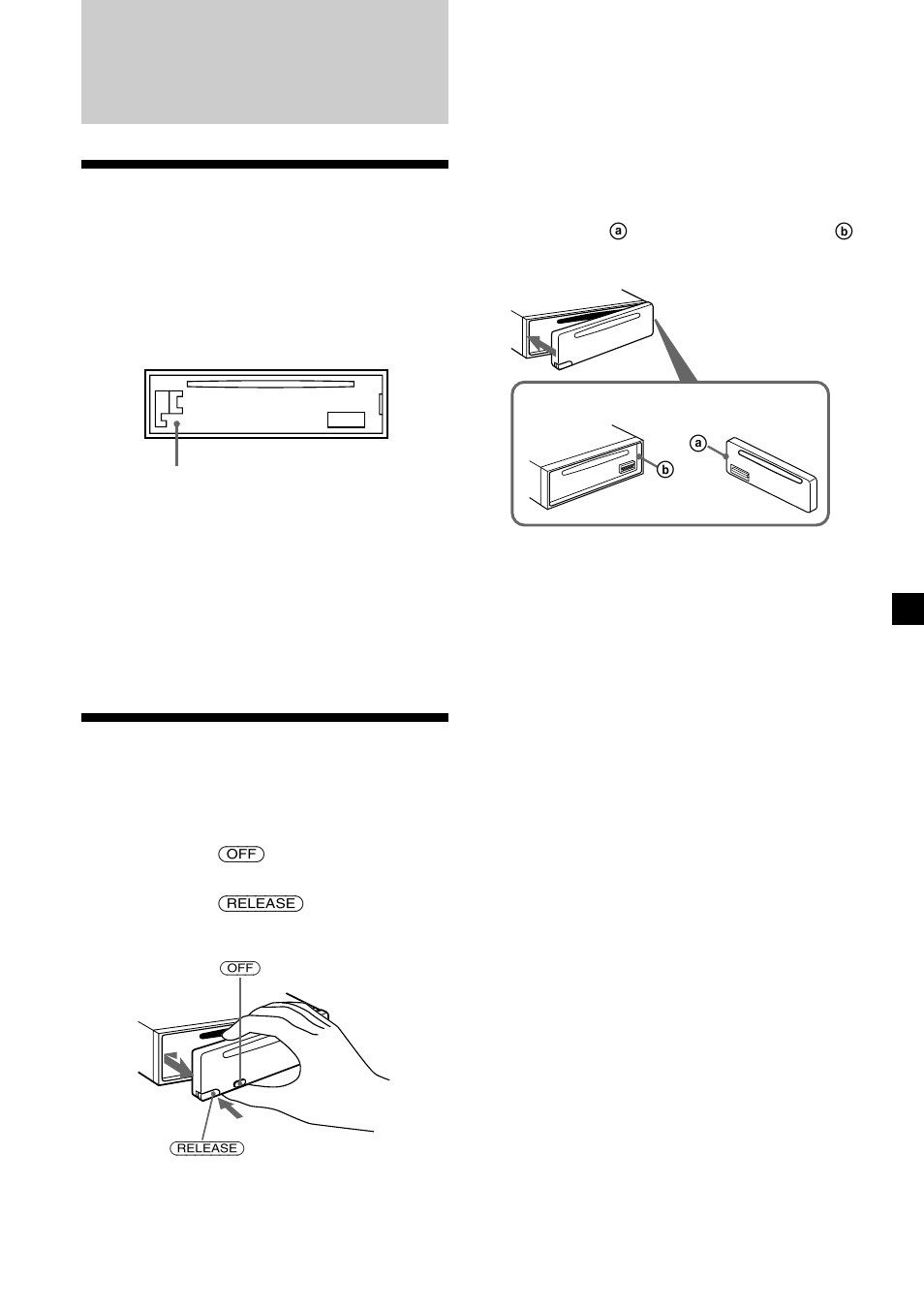 Como começar, Reinicializar o aparelho, Retirar o painel frontal | Sony CDX-3250 User Manual | Page 37 / 68