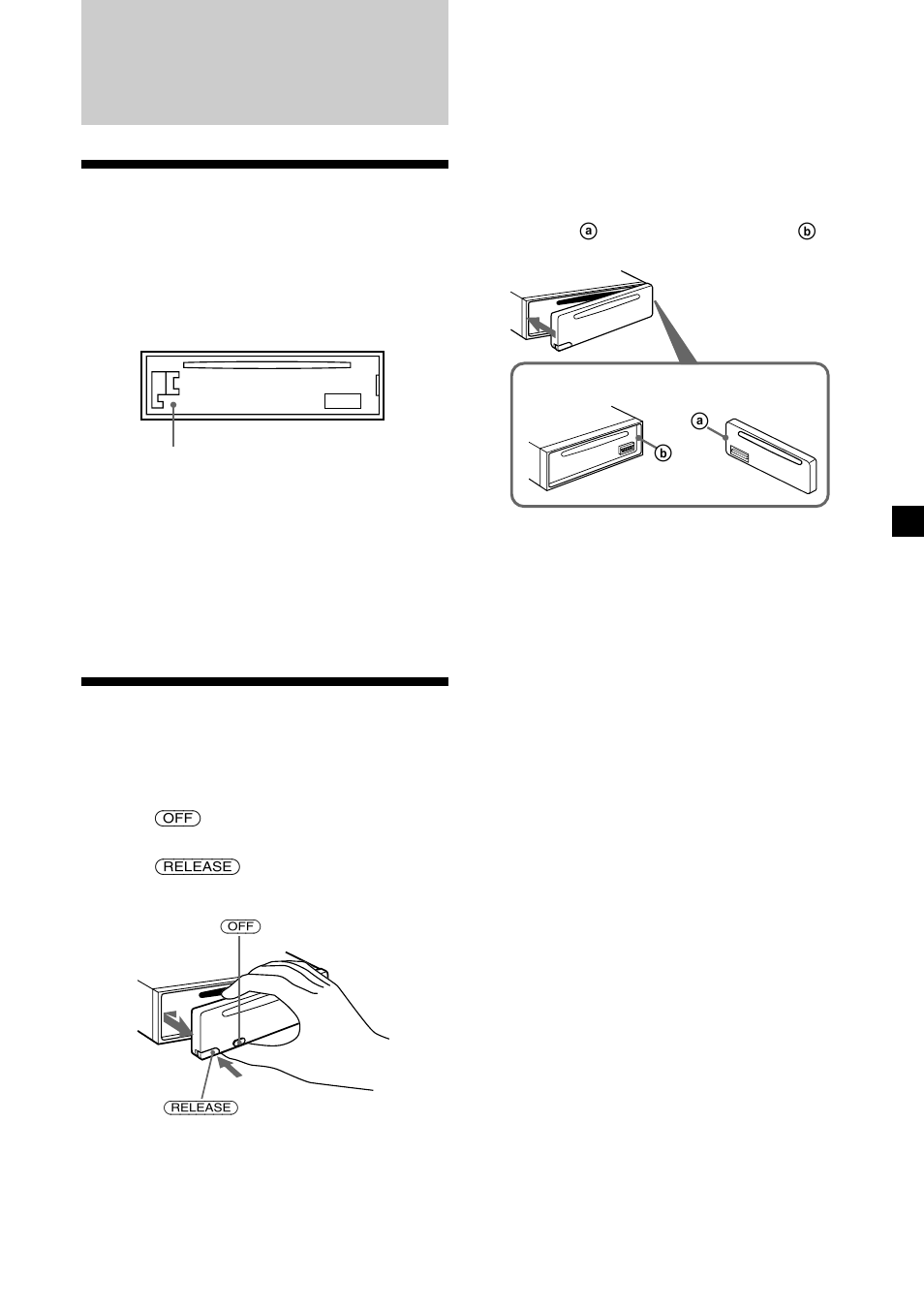 Getting started, Resetting the unit, Detaching the front panel | Sony CDX-3250 User Manual | Page 5 / 68