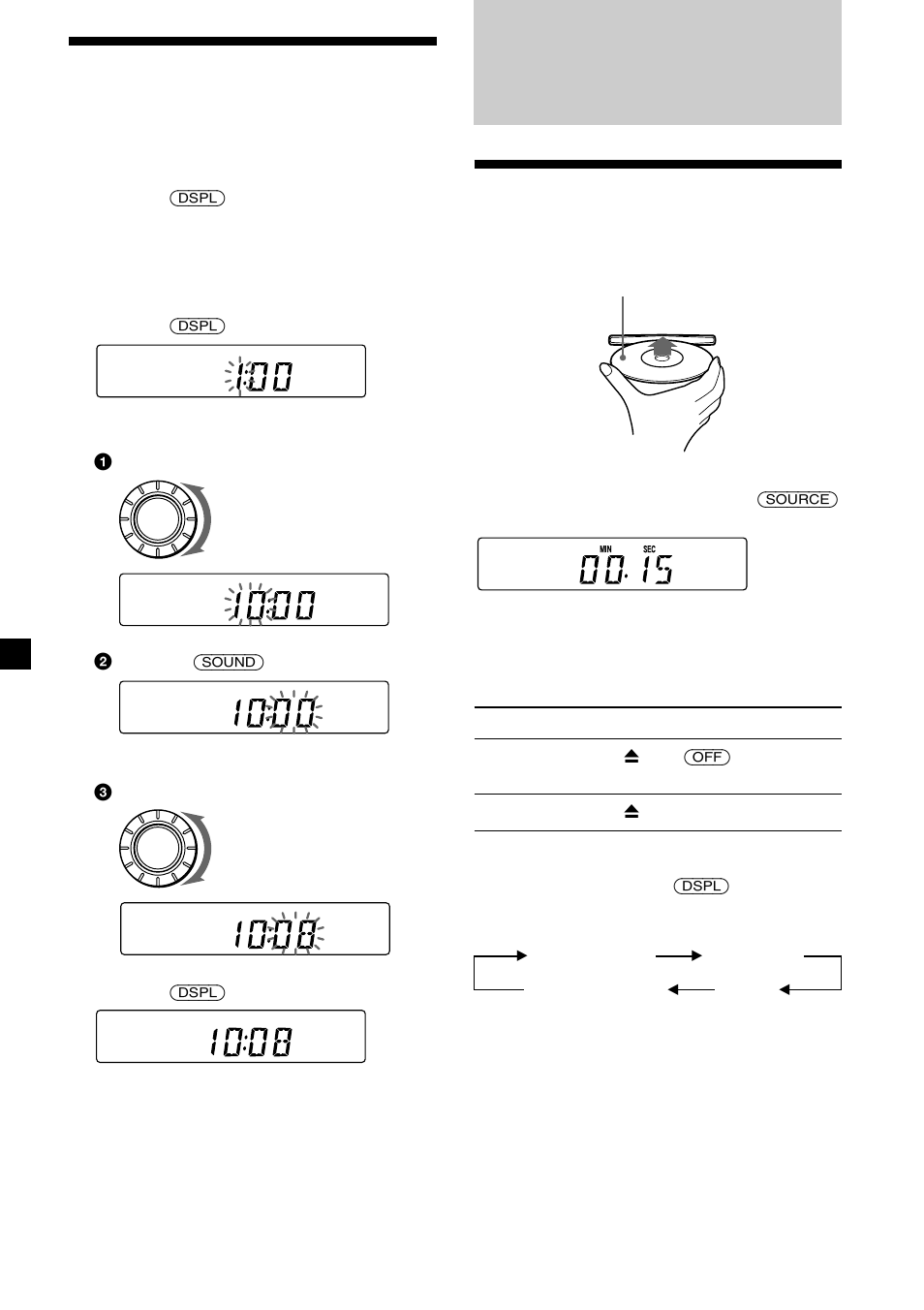 Cd-spelare, Ställa klockan, Lyssna på en cd | Sony CDX-3250 User Manual | Page 54 / 68