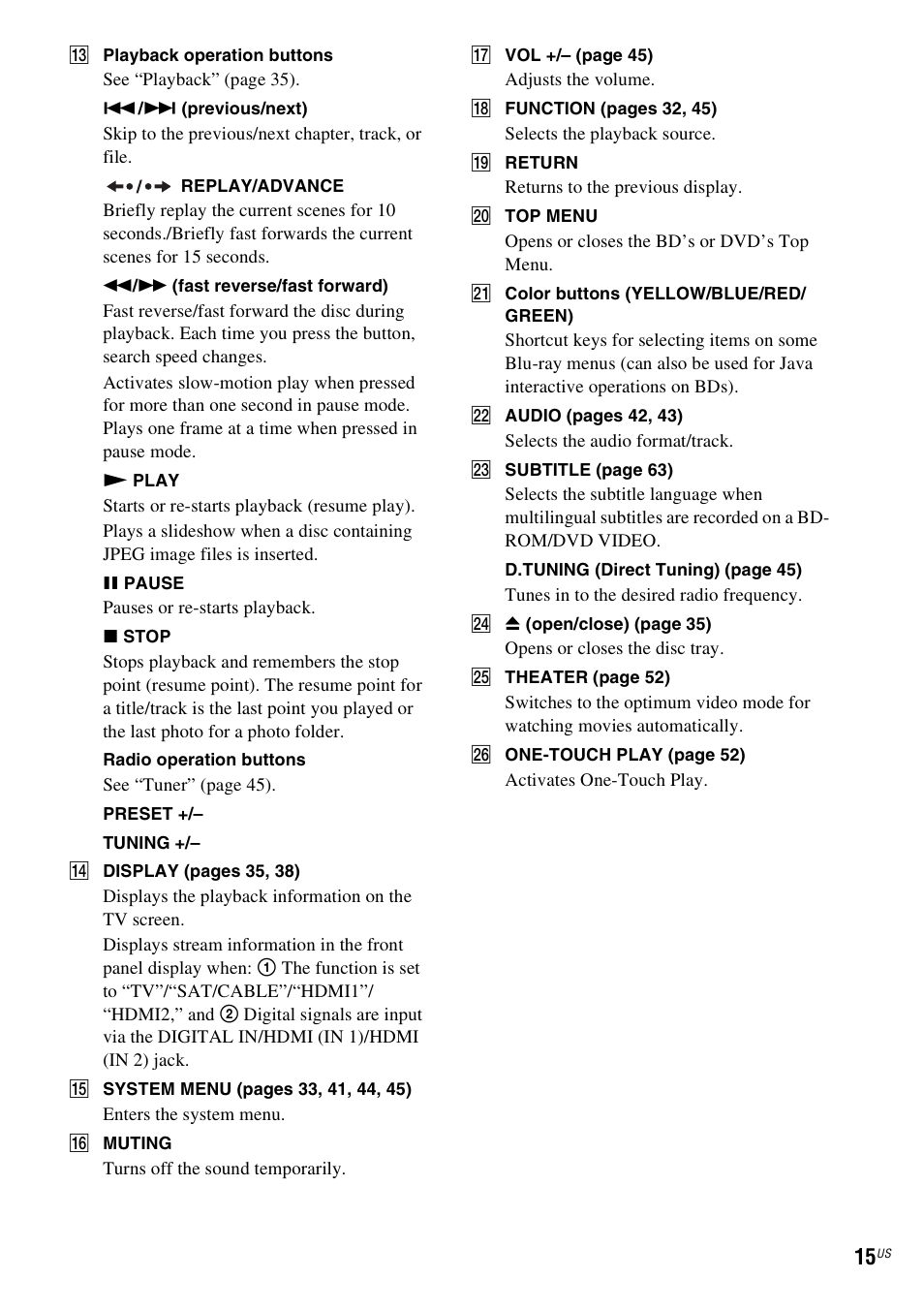 Sony BDV-IZ1000W User Manual | Page 15 / 88