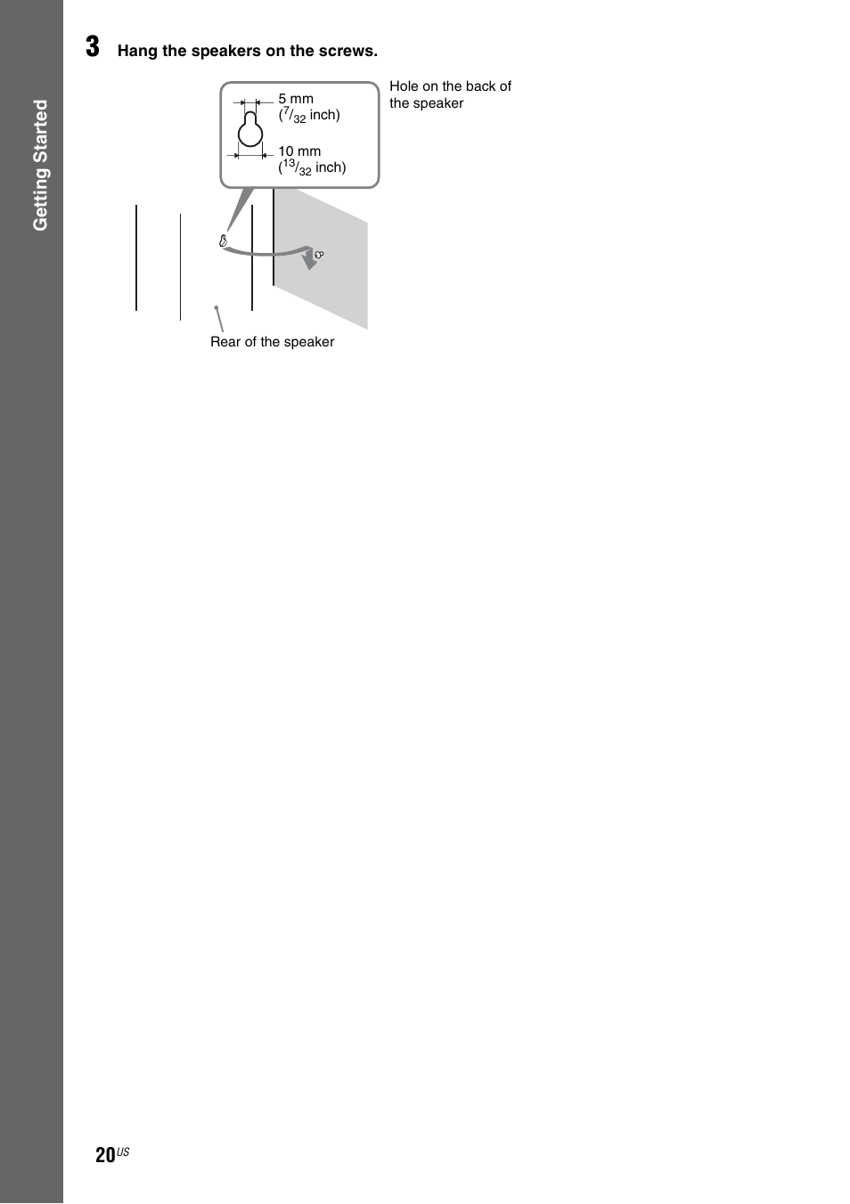 Gettin g star ted | Sony BDV-IZ1000W User Manual | Page 20 / 88