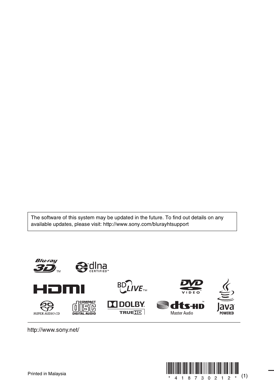 Sony BDV-IZ1000W User Manual | Page 88 / 88