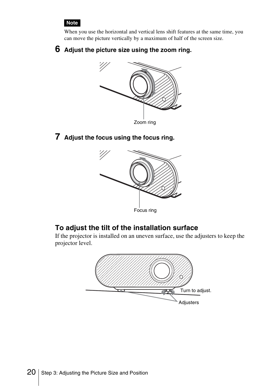 Sony Cineza VPL-HS51A User Manual | Page 20 / 68