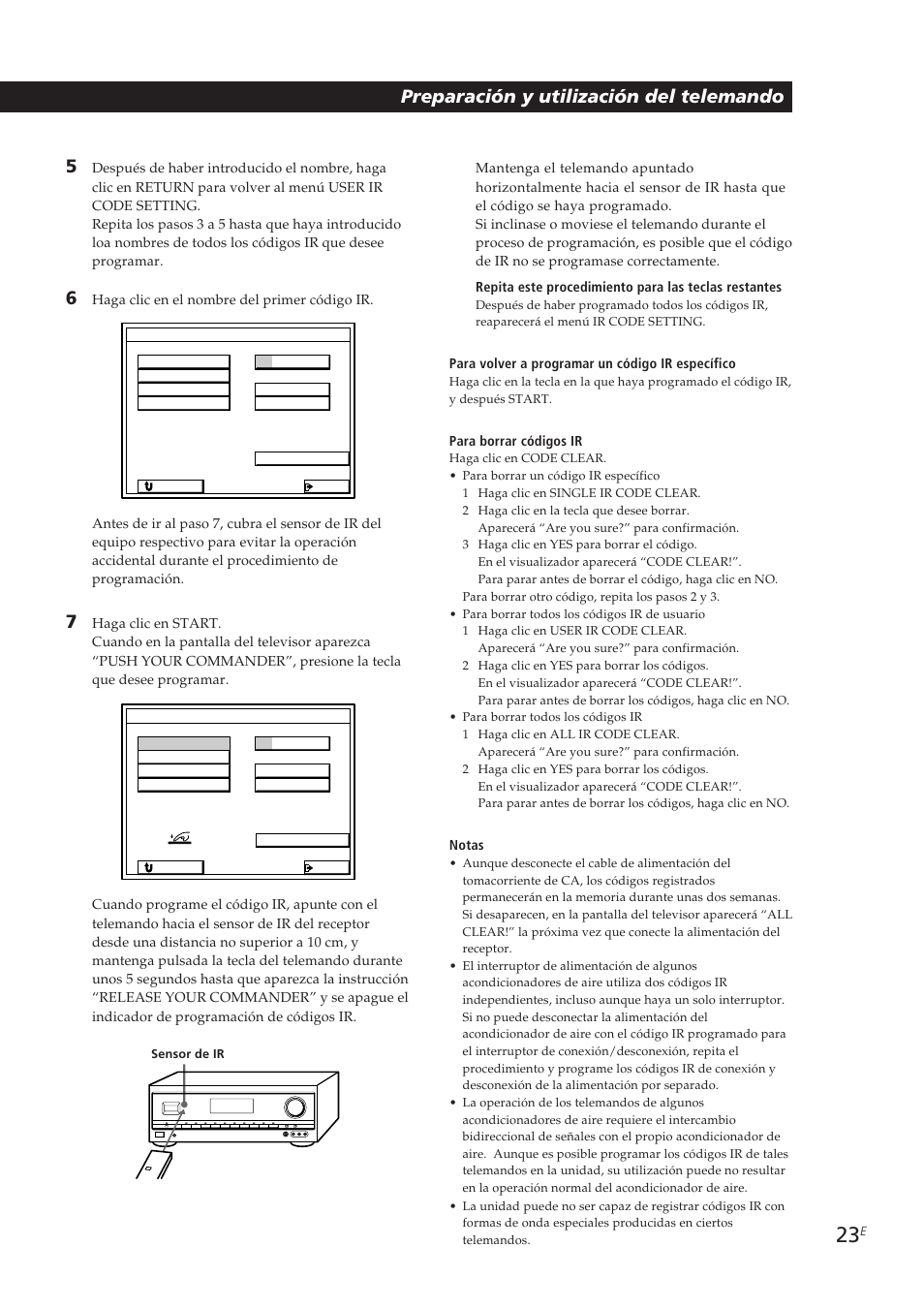 Preparación y utilización del telemando 5 | Sony STR-DE905G User Manual | Page 123 / 200