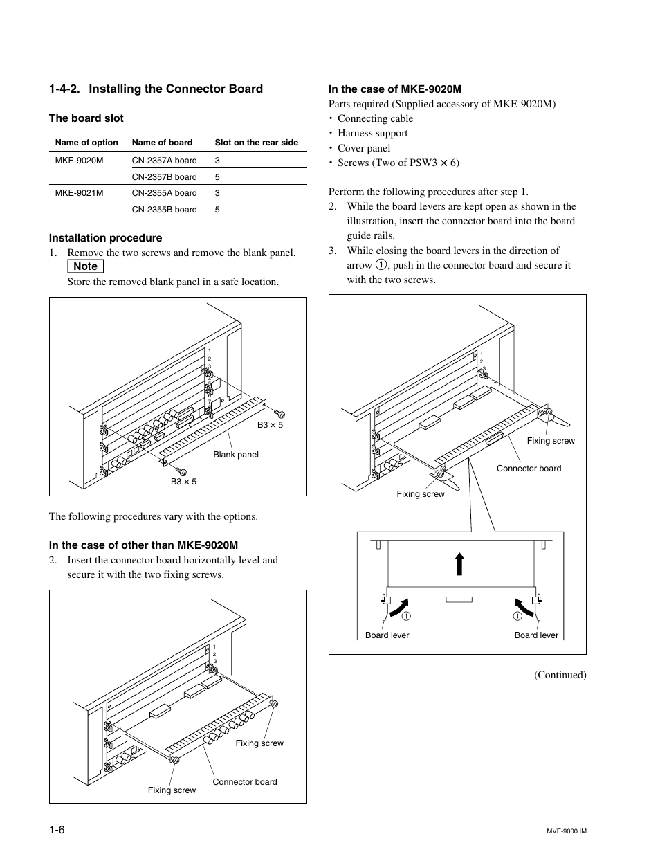 4-2. installing the connector board | Sony MKE-9020M User Manual | Page 12 / 36