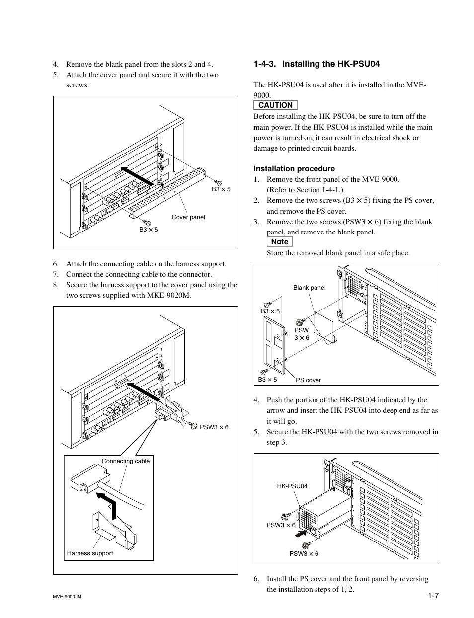 4-3. installing the hk-psu04 | Sony MKE-9020M User Manual | Page 13 / 36