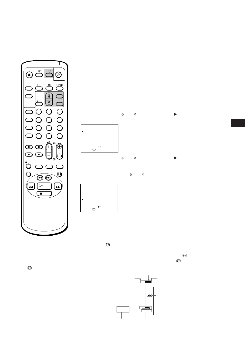 Sélection du système couleur, Affichage d’informations à l’écran, Appuyez sur menu. le menu principal apparaît | Appuyez sur menu pour revenir à l’écran initial | Sony Trinitron KV-21V6D User Manual | Page 125 / 252
