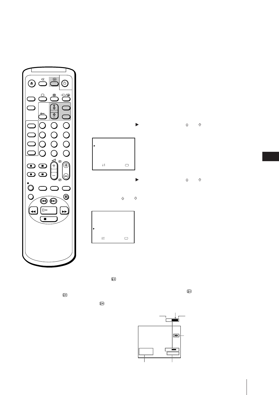 Het kleursysteem instellen, Scherminformatie afbeelden, Druk op menu. het hoofdmenu verschijnt | Sony Trinitron KV-21V6D User Manual | Page 175 / 252