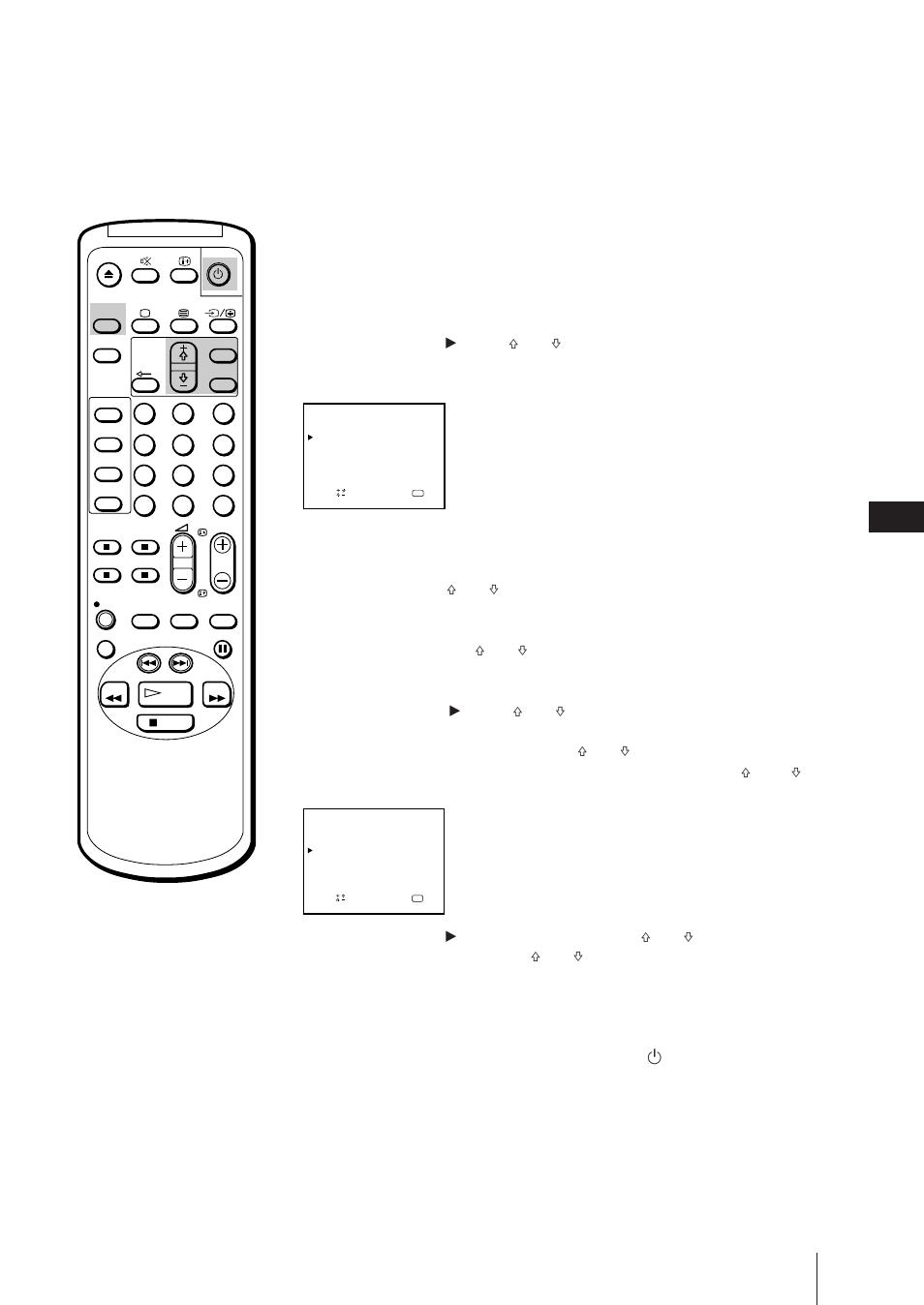 Automatisch inschakelen met on timer, Druk op menu om het hoofdmenu af te beelden | Sony Trinitron KV-21V6D User Manual | Page 187 / 252