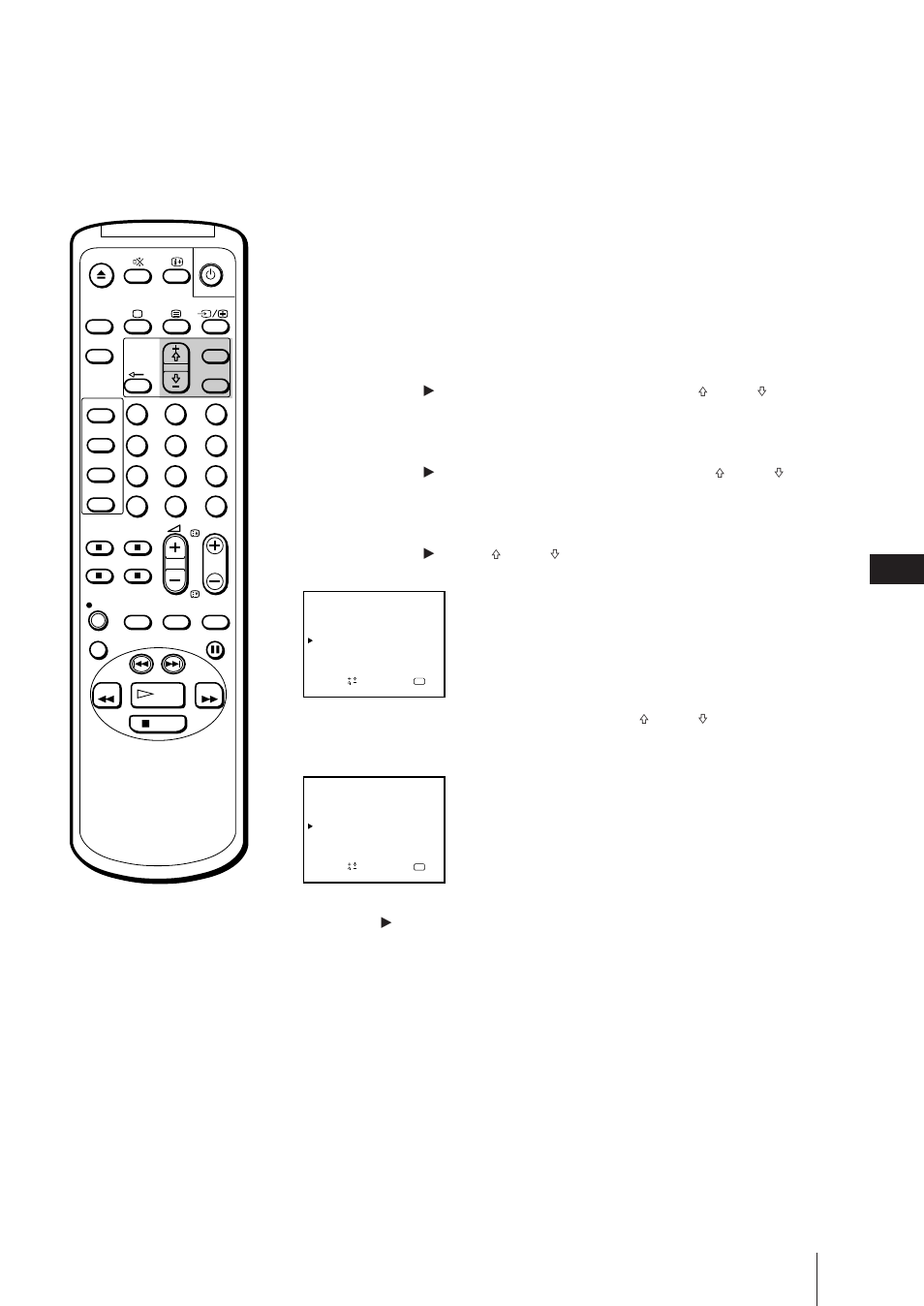 Manuell fininställning, Tryck på menu för att visa huvudmenyn | Sony Trinitron KV-21V6D User Manual | Page 211 / 252