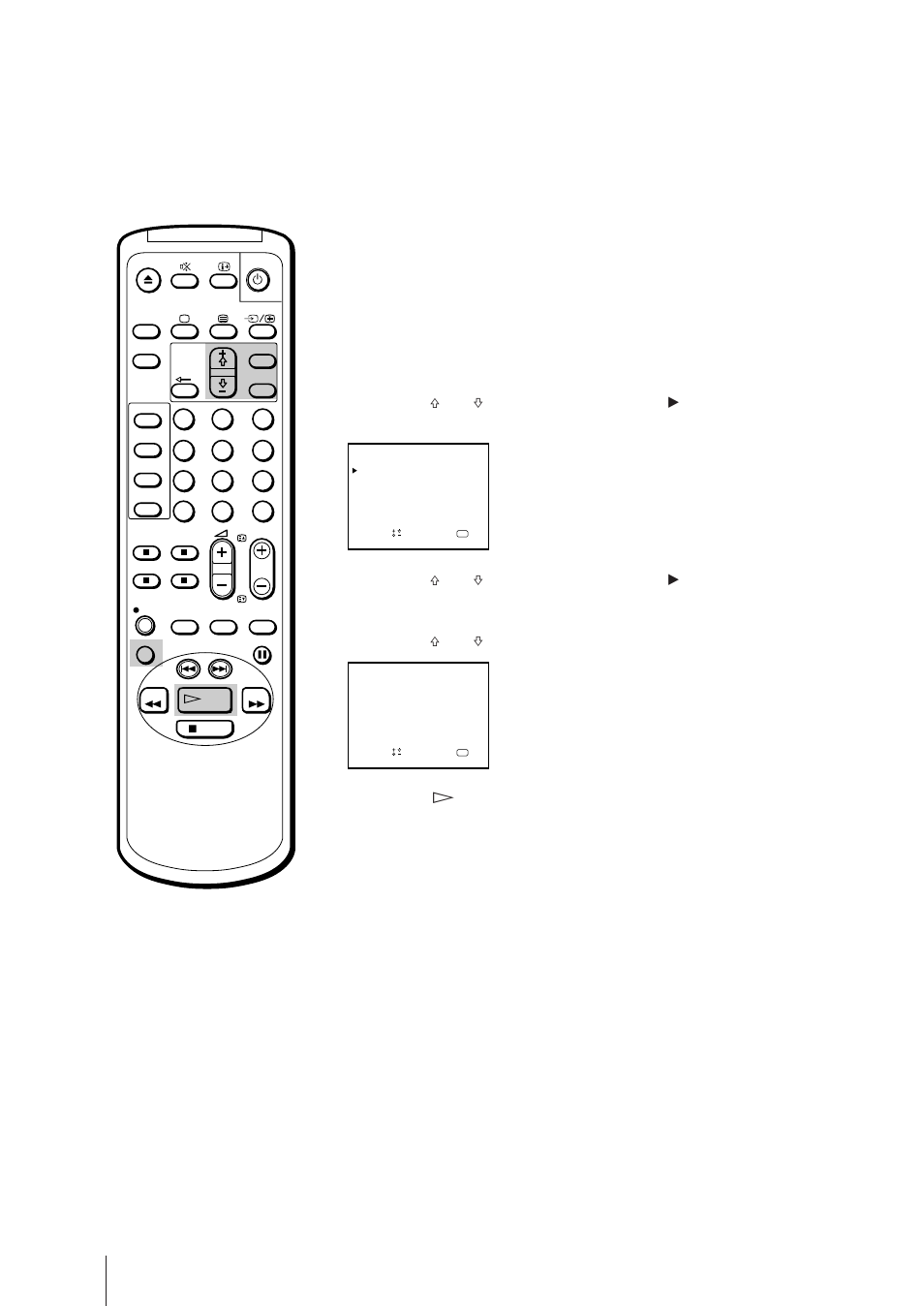Playing a tape repeatedly (auto repeat), Replaying a scene automatically, Press menu. the main menu appears | Using the + ◊ or – √ buttons, select on | Sony Trinitron KV-21V6D User Manual | Page 24 / 252