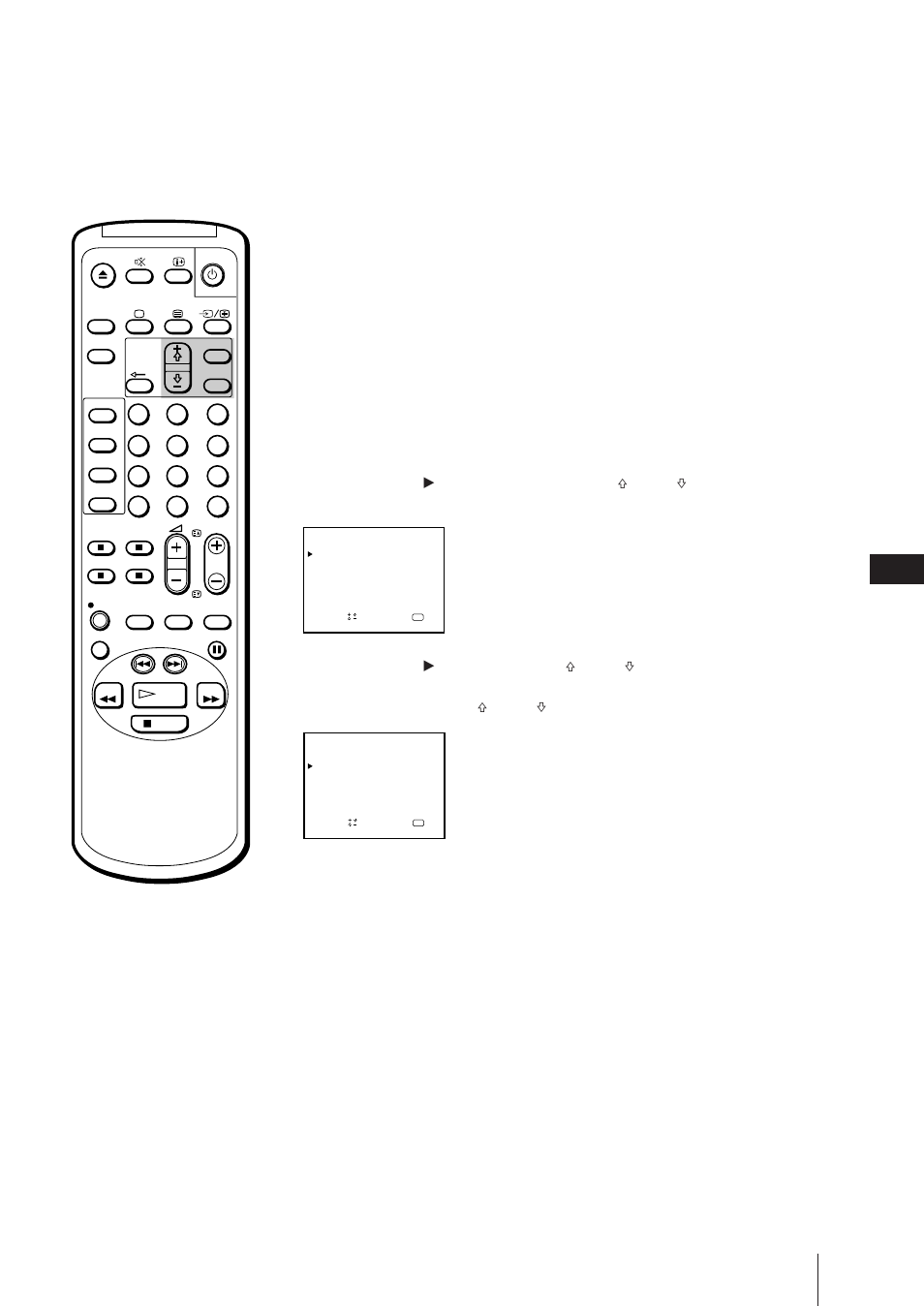 Justera med optimal bildkontroll (opc), Automatisk rengöring av videohuvudena, Tryck på menu för att visa huvudmenyn | Tryck på menu för att ta bort huvudmenyn | Sony Trinitron KV-21V6D User Manual | Page 241 / 252