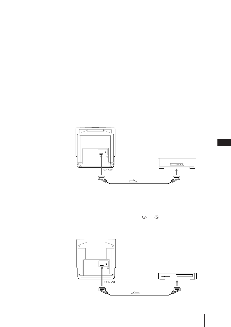 Redigering med annan videobandspelare, Redigering från annan videobandspelare, Redigera till en annan videobandspelare | Sony Trinitron KV-21V6D User Manual | Page 243 / 252