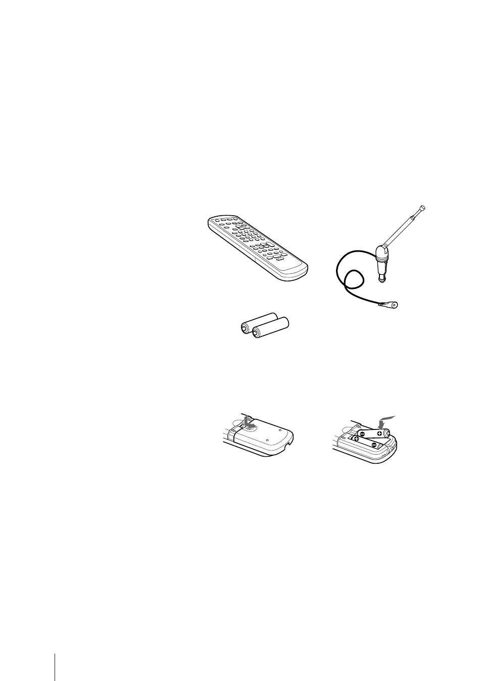 Schritt 1 — vorbereitung, Auspacken, Einlegen der batterien in die fernbedienung | Sony Trinitron KV-21V6D User Manual | Page 54 / 252