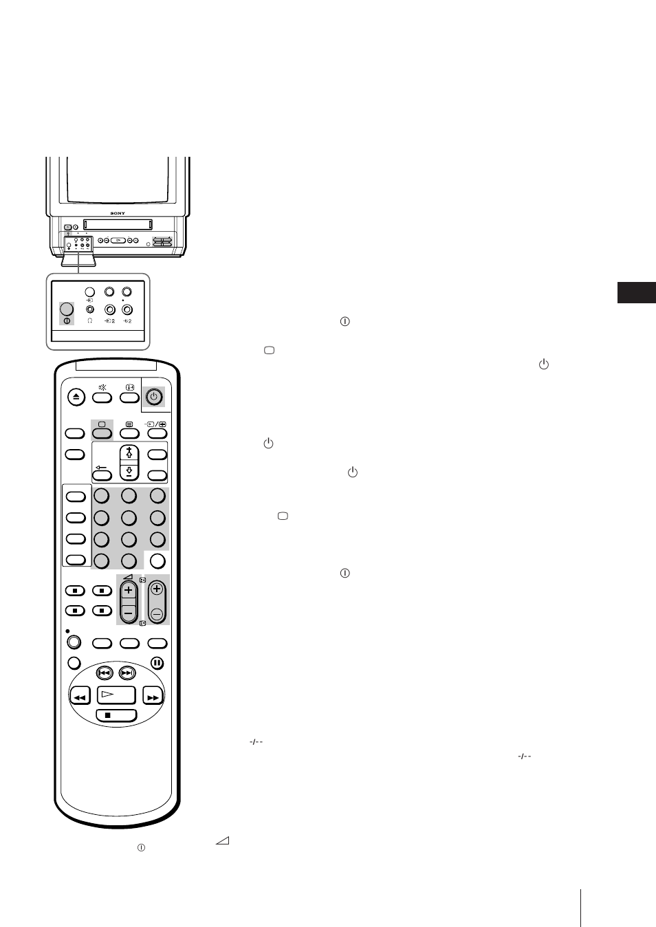 Tv-betrieb, Ein- und ausschalten des video-tv- geräts, Programmwahl | Einstellen der lautstärke, Einschalten, Vorübergehendes ausschalten | Sony Trinitron KV-21V6D User Manual | Page 67 / 252
