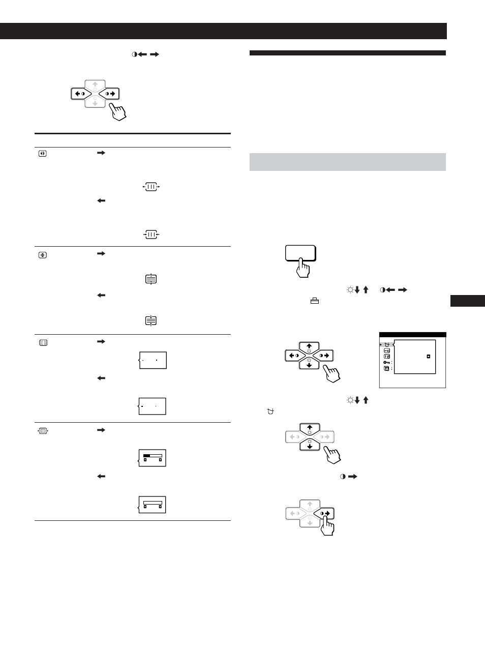 Utilisation de l’écran de menu option, Personnalisation de l’affichage, Démagnétisation de l’écran | Fen d es i | Sony CPD-100GST User Manual | Page 31 / 92