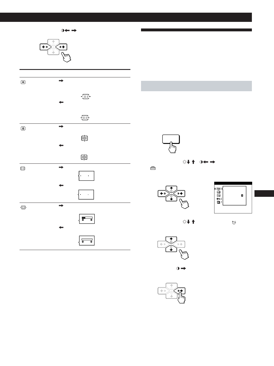 Uso de la indicación en pantalla opcion, Personalización del monitor, Desmagnetización de la pantalla | Sony CPD-100GST User Manual | Page 67 / 92