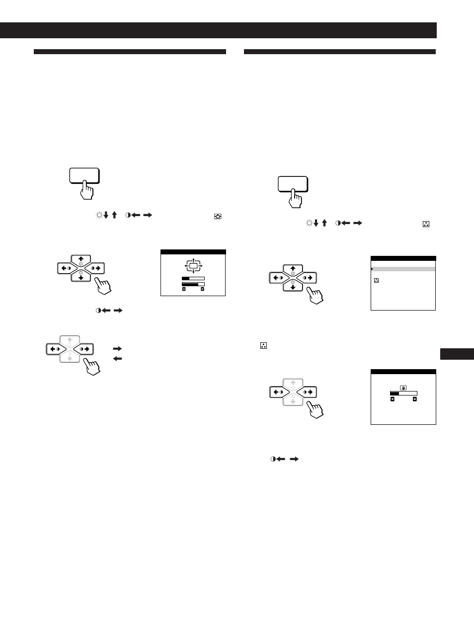 Uso dell’indicazione a schermo zoom, Uso dell’indicazione a schermo color (colore), Personalizzazione del monitor | Sony CPD-100GST User Manual | Page 83 / 92