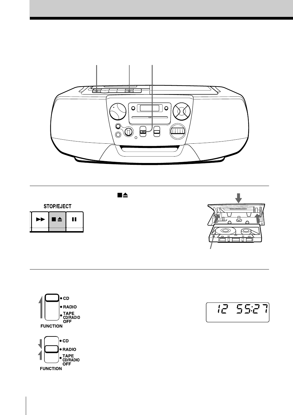 Recording on a tape | Sony CFD-V177L User Manual | Page 10 / 52