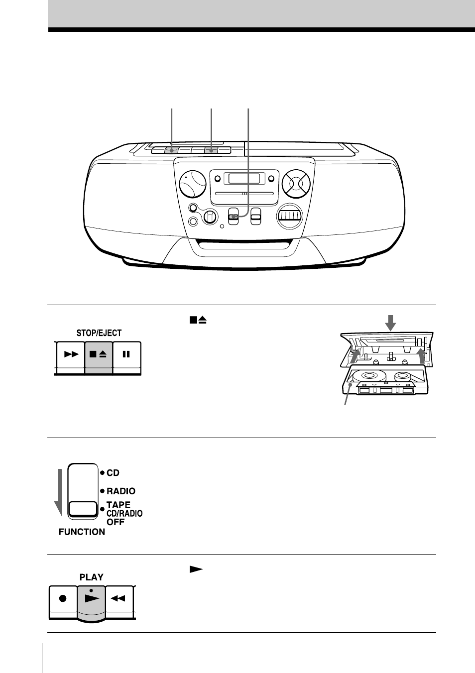 Playing a tape | Sony CFD-V177L User Manual | Page 8 / 52