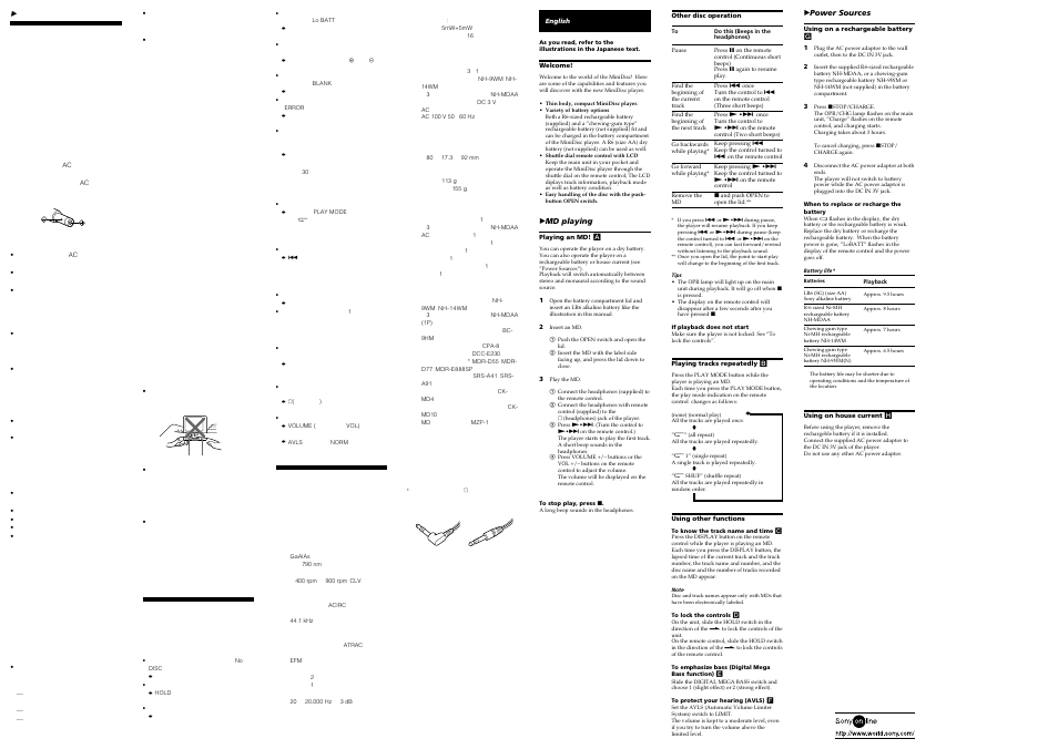 Sony NH-MDAA3 User Manual | Page 2 / 2