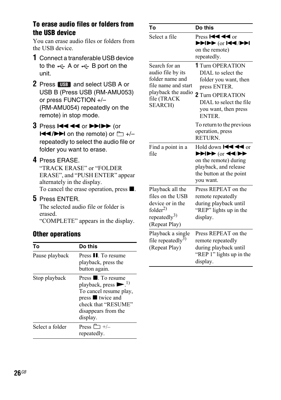 Other operations | Sony 4-130-433-13(2) User Manual | Page 26 / 56