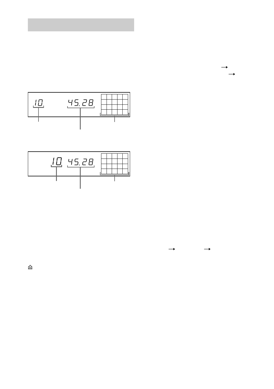 Using the cd display, While playing a cd text disc (cdp-xe570 only) | Sony CDP-XE570 User Manual | Page 10 / 20