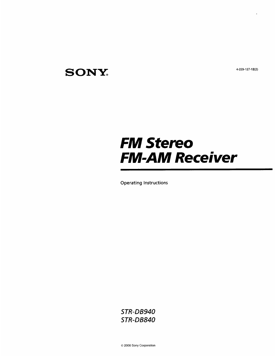 Sony STR-DB940 User Manual | 93 pages