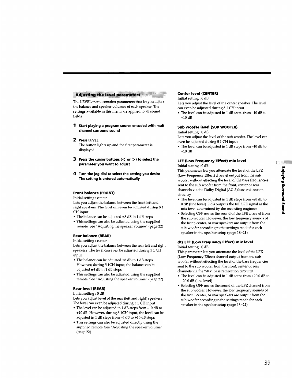 Sony STR-DB940 User Manual | Page 39 / 93