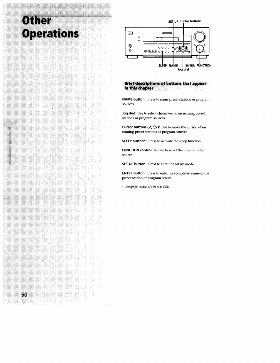 Operations | Sony STR-DB940 User Manual | Page 50 / 93