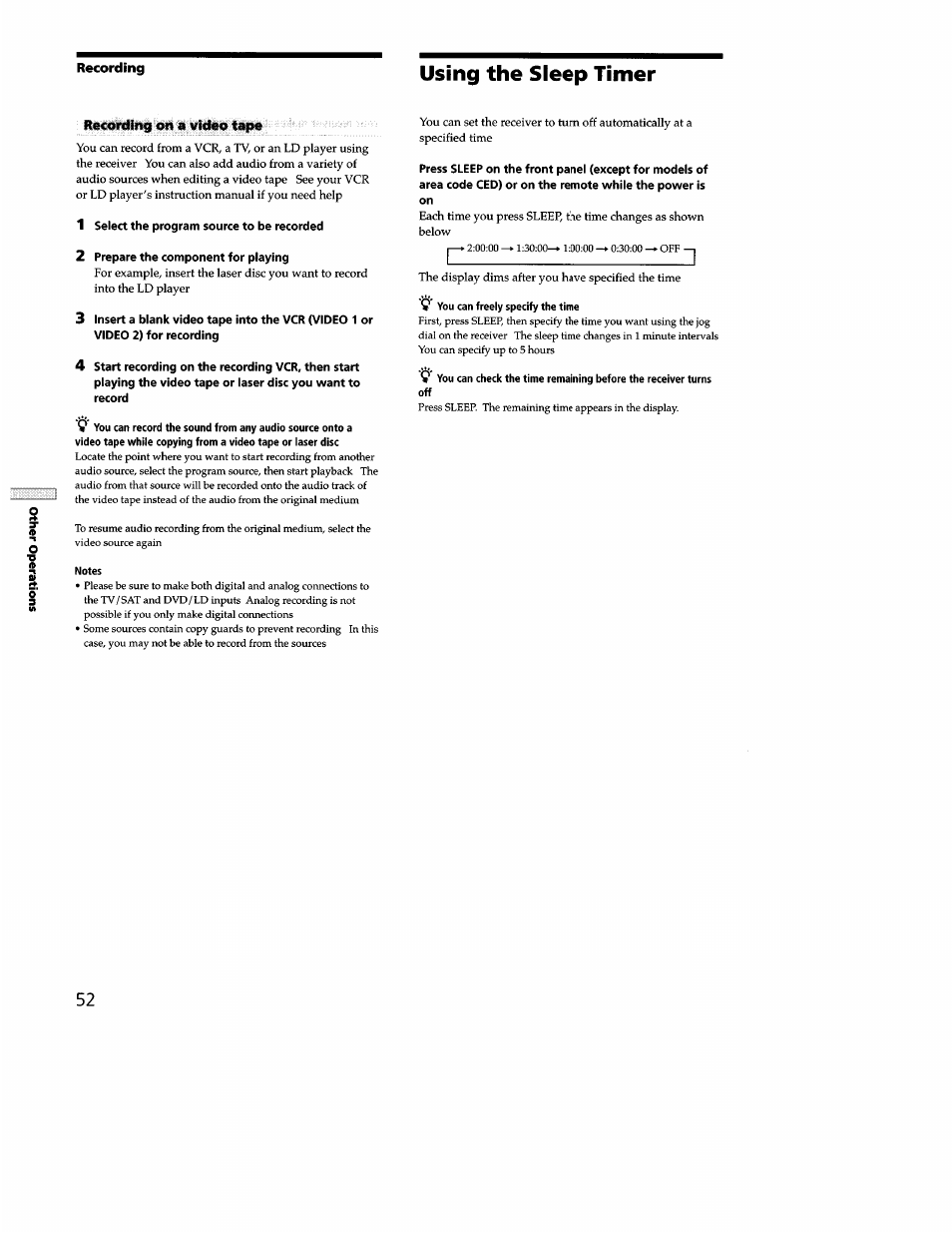 Using the sleep timer | Sony STR-DB940 User Manual | Page 52 / 93