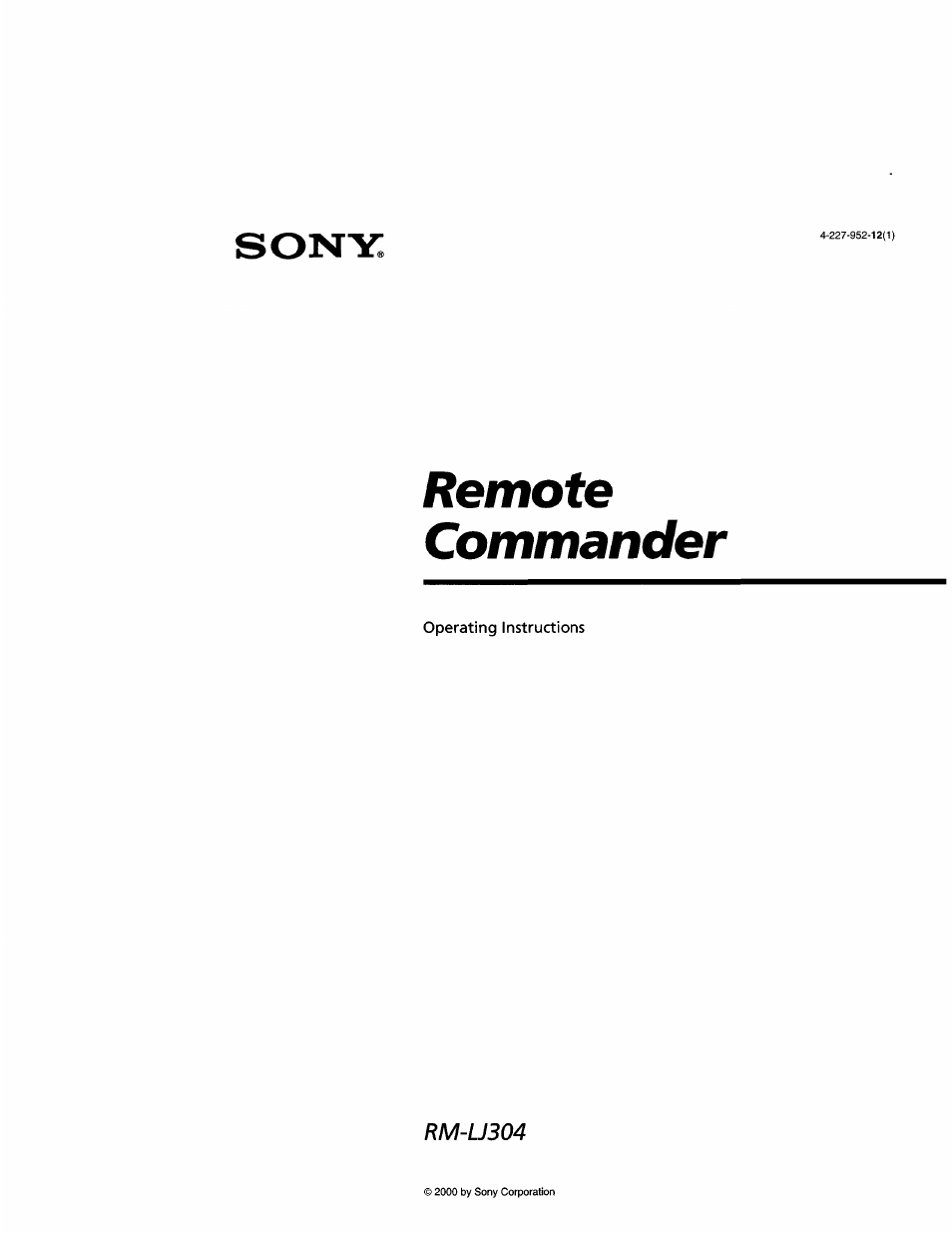 Remote commander | Sony STR-DB940 User Manual | Page 65 / 93