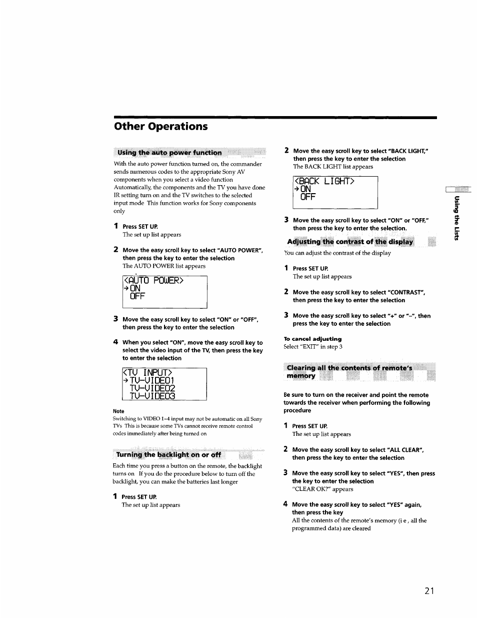 Other operations | Sony STR-DB940 User Manual | Page 85 / 93