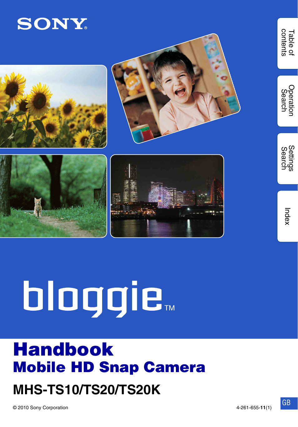 Sony bloggie MHS-TS20К User Manual | 73 pages