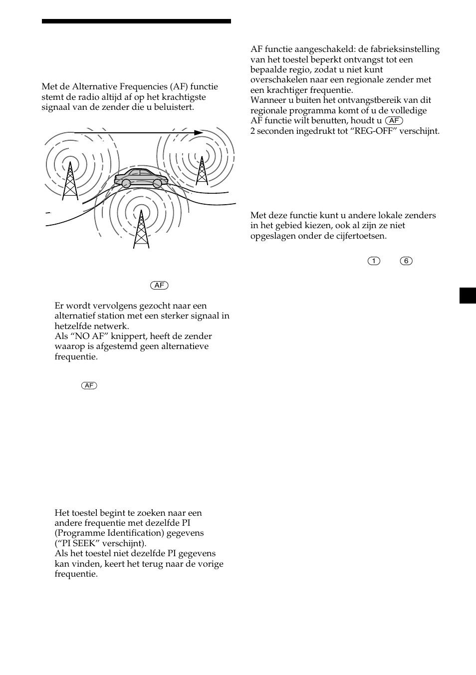 Automatisch herafstemmen voor optimale ontvangst | Sony CDX-CA600 User Manual | Page 119 / 132