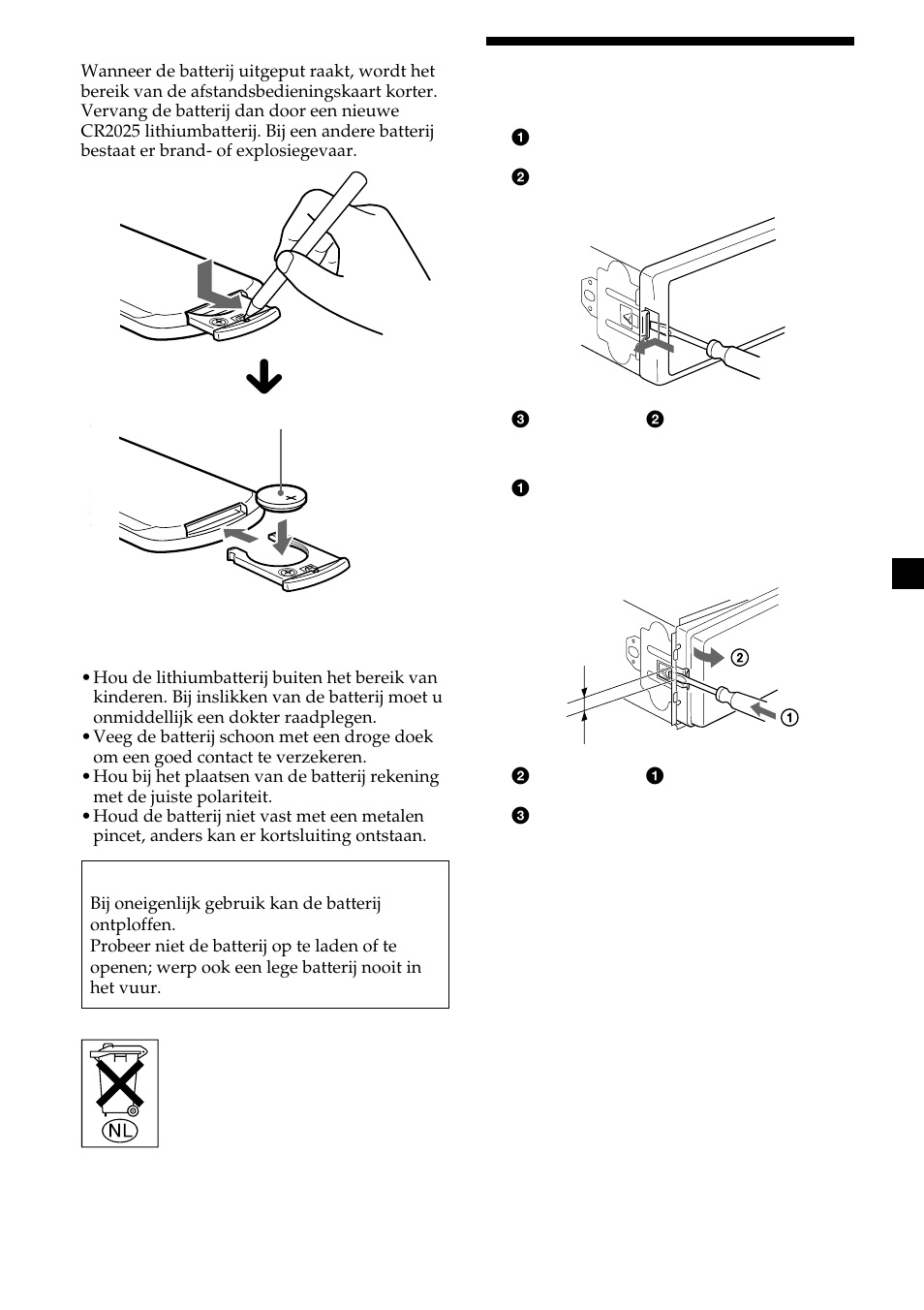 23 het toestel verwijderen | Sony CDX-CA600 User Manual | Page 127 / 132