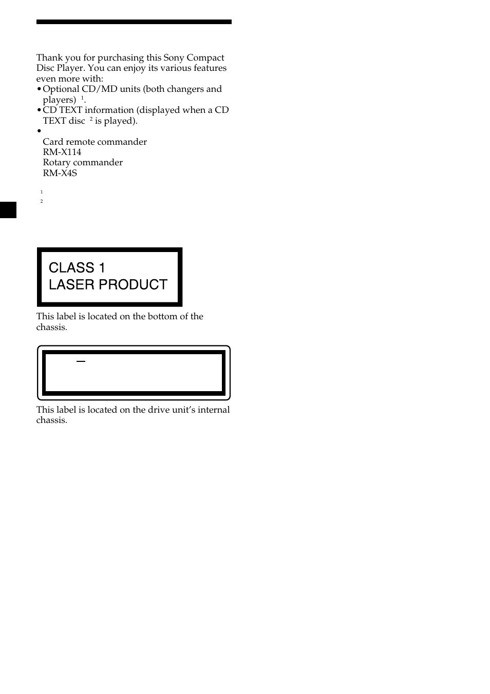 2welcome | Sony CDX-CA600 User Manual | Page 2 / 132