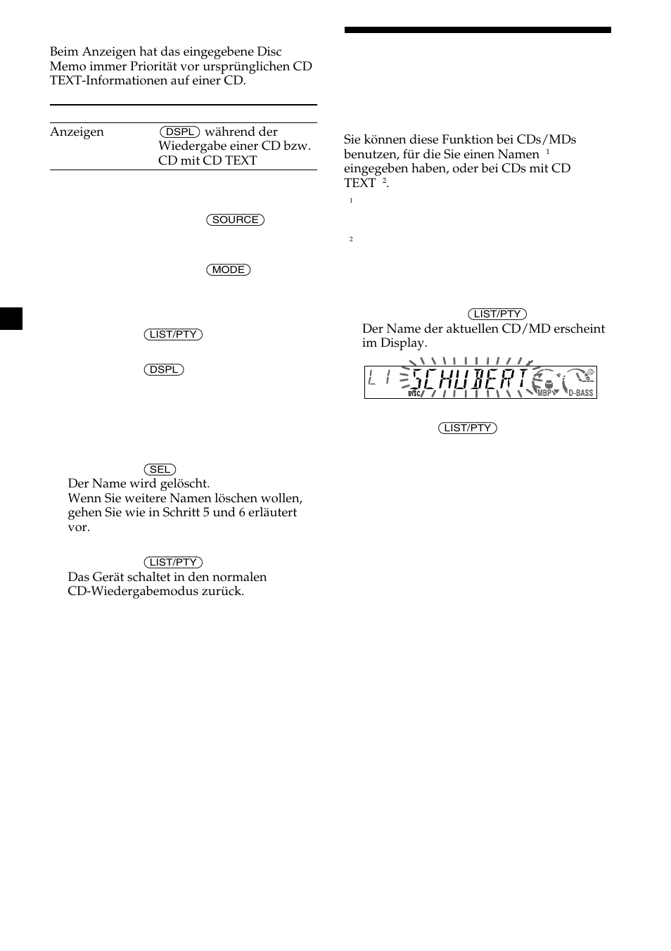 Ansteuern einer cd/md anhand des namens | Sony CDX-CA600 User Manual | Page 38 / 132