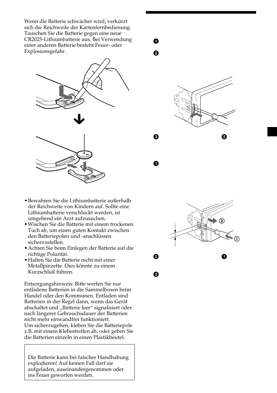 Ausbauen des geräts | Sony CDX-CA600 User Manual | Page 49 / 132