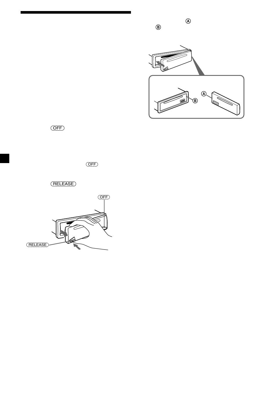 Estrazione del pannello frontale | Sony CDX-CA600 User Manual | Page 86 / 132