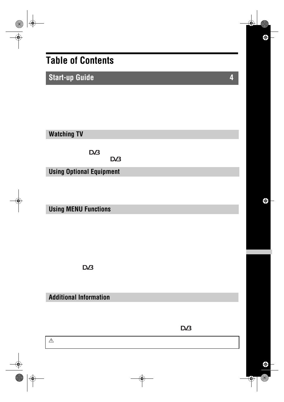 Sony Bravia KDL-26E40xx User Manual | Page 3 / 36